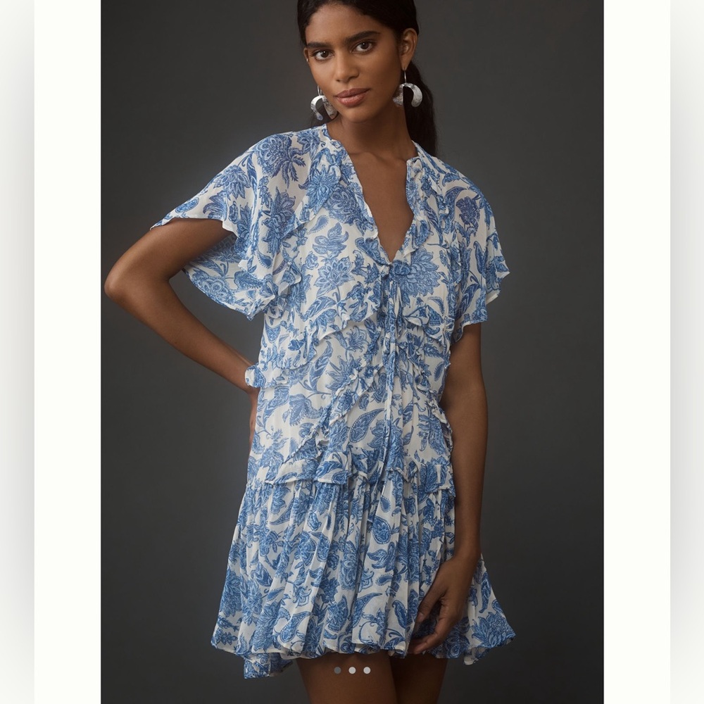 Anthropologie Maeve floral mini dress
